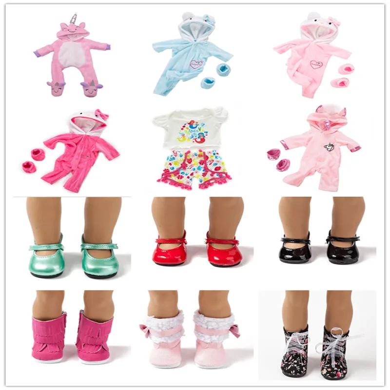

Baby New Born Fit 18 inch 43cm Doll Clothes Accessories Doll Shoes For Baby BirthdayGift