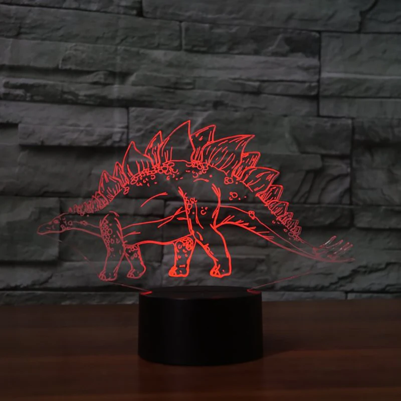 [Seven Neon] динозавр акриловая 7 цветов Настольная лампа 3D лампа Новинка Светодиодный Ночник светильник Сокол миллениума светильник