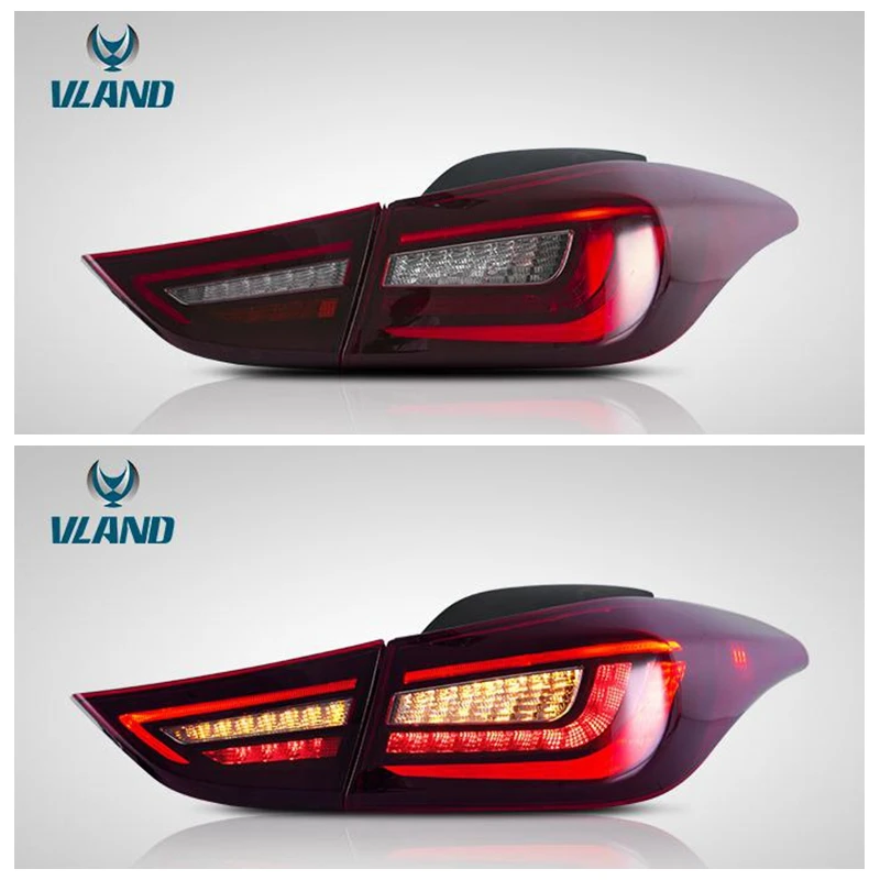 VLAND завод для автомобиля задний фонарь ELANTRA светодиодный 2011 2012 2015 2016 и сигнал
