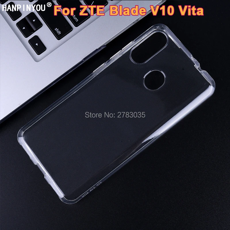 

For ZTE Blade V10 Vita 6.26" Slim Crystal Clear Transparent Soft TPU Back Case Protection Skin Camera Protect Cover