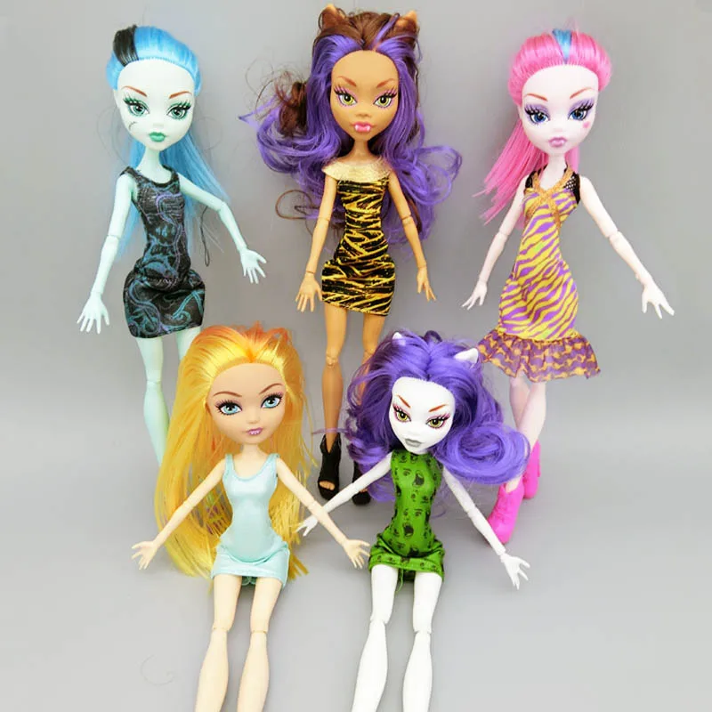 Свадебные платья для кукол Monster High, Повседневное платье без рукавов, вечерние платья, Vestidos, Одежда для куклы детские игрушки Monster High