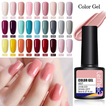 

LEMOOC 8ml Nail Gel Polish Hot Selling Colors UV LED Soak Off Semi Permanent Hybrid Nail Art Prime Gel Varnish Nail Polishes