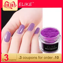 ELIKE private nail dipping powder Новое поступление Цвета 10 г благородный фиолетовый легкое снятие нет необходимости лампы cure пудра для напыления дизайн