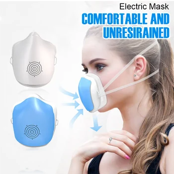 

Electric Face Mask Adult 3-ply Filter Element Silicone Protective Face Mask Electric Breathing Valve Reusable Mouth Mask