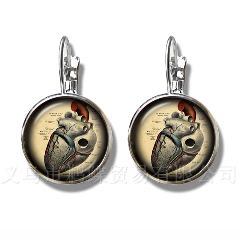 Серьги-гвоздики с кабошоном из стекла 16 мм | Украшения и аксессуары