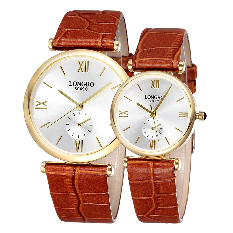 

2020 New Fashionable Luxury Men's and Women Fashionable Waterproof Quartz Couple Watch Leather Strap Watch Multifunctional Watch