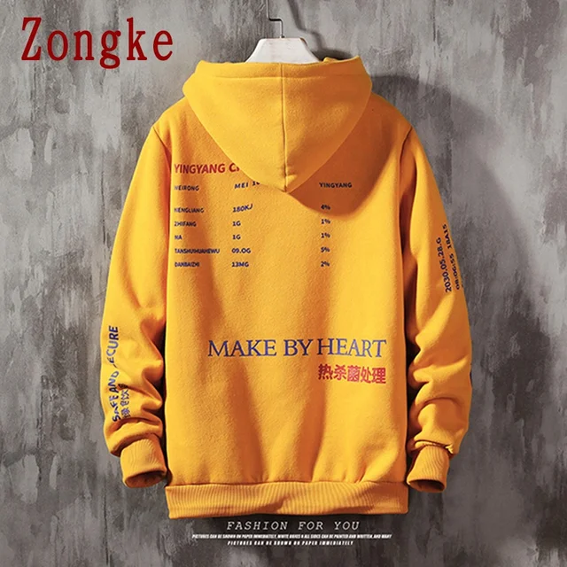 Zongke 2022 Chinese Elements Harajuku Hoodie Men Clothing Men's Hoodies Hip Hop Male Sweatshirt Japanese Streetwear M-5XL 5