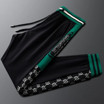 

European and American high-end luxury new 2020 fashion autumn men's casual sports pants slim and comfortable trousers
