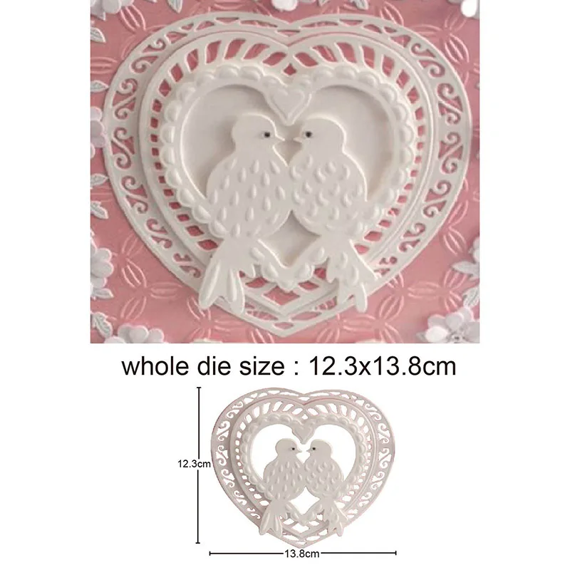 2021 New Craft Dies Heart Frame Metal Cutting Cut Die Mold Decoration Scrapbook Knife Mould Blade Punch Stencils | Дом и сад