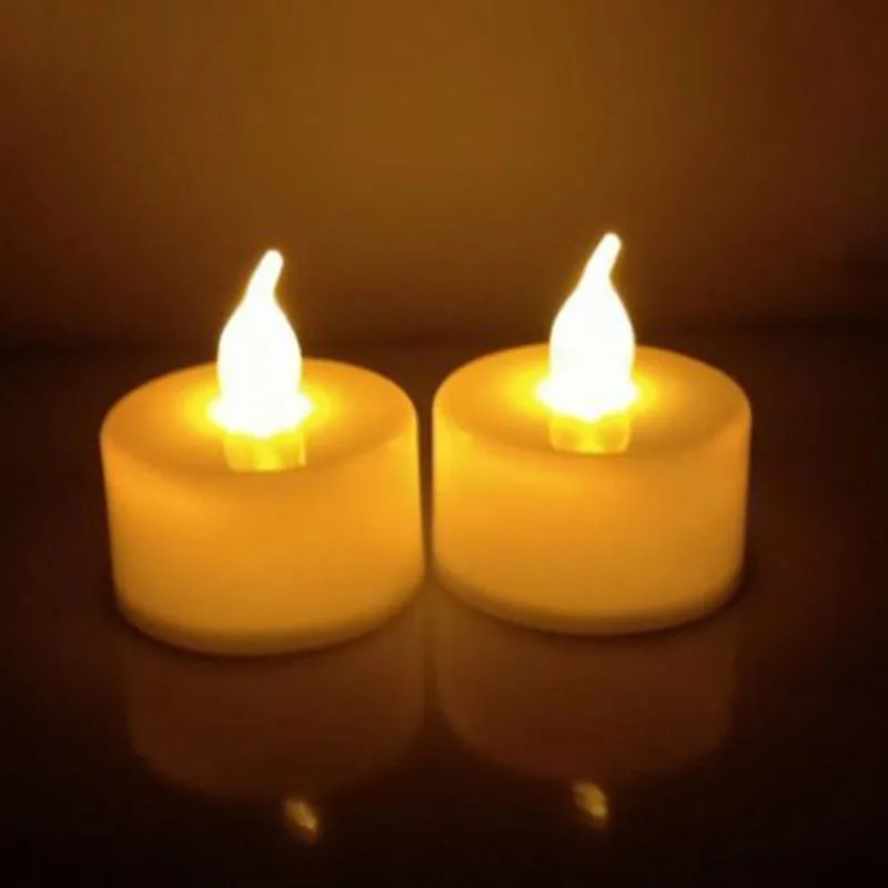 12pcs Flameless Led Tealight Tea Candles Wedding Party Light Colorful Lamp Decor