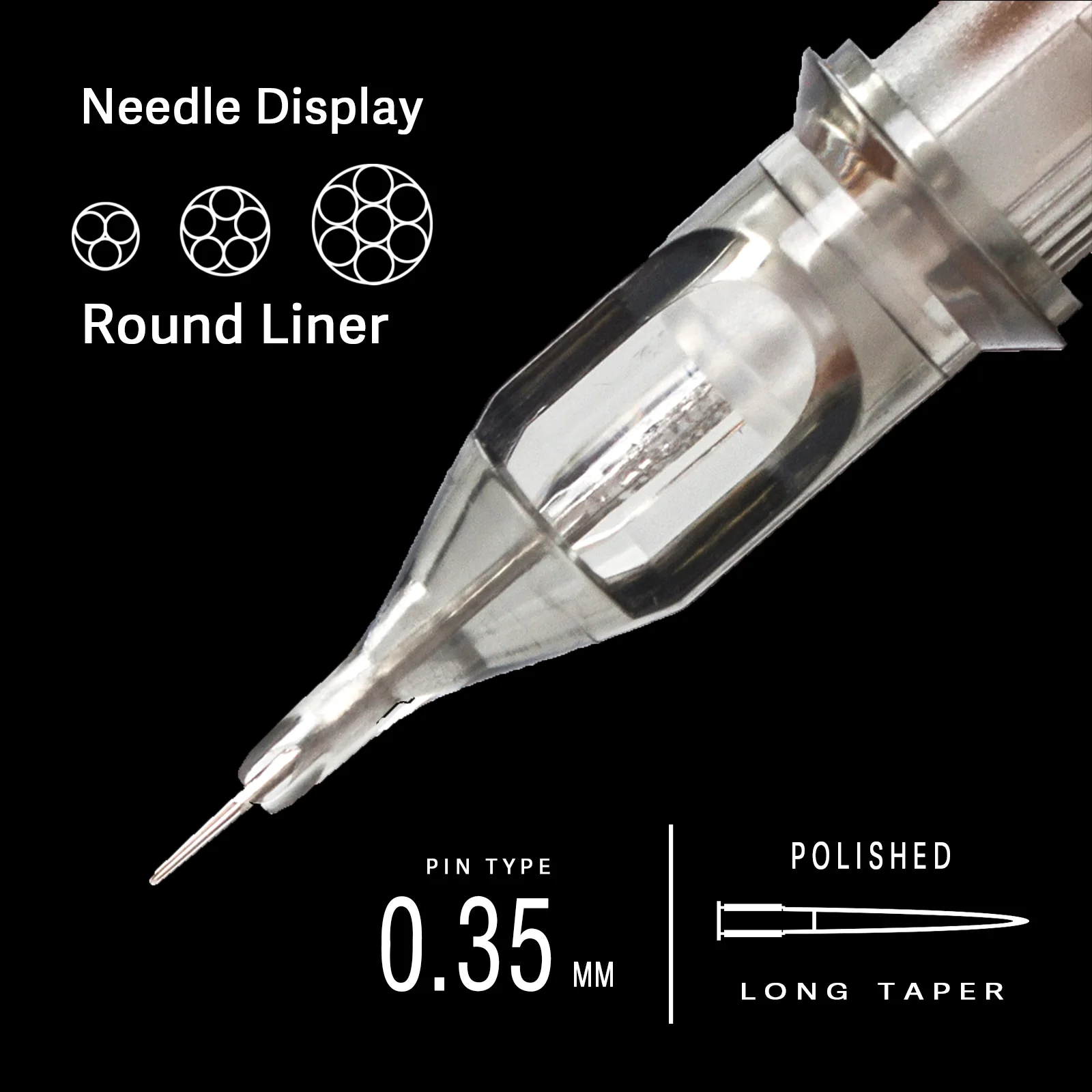 EZ Revolution Cartridge Tattoo Needles #12 0.35mm Round Liner RC1201RL RC1203RL RC1205RL RC1207RL RC1209RL 11/14/18RL 20 pcs/lot 4