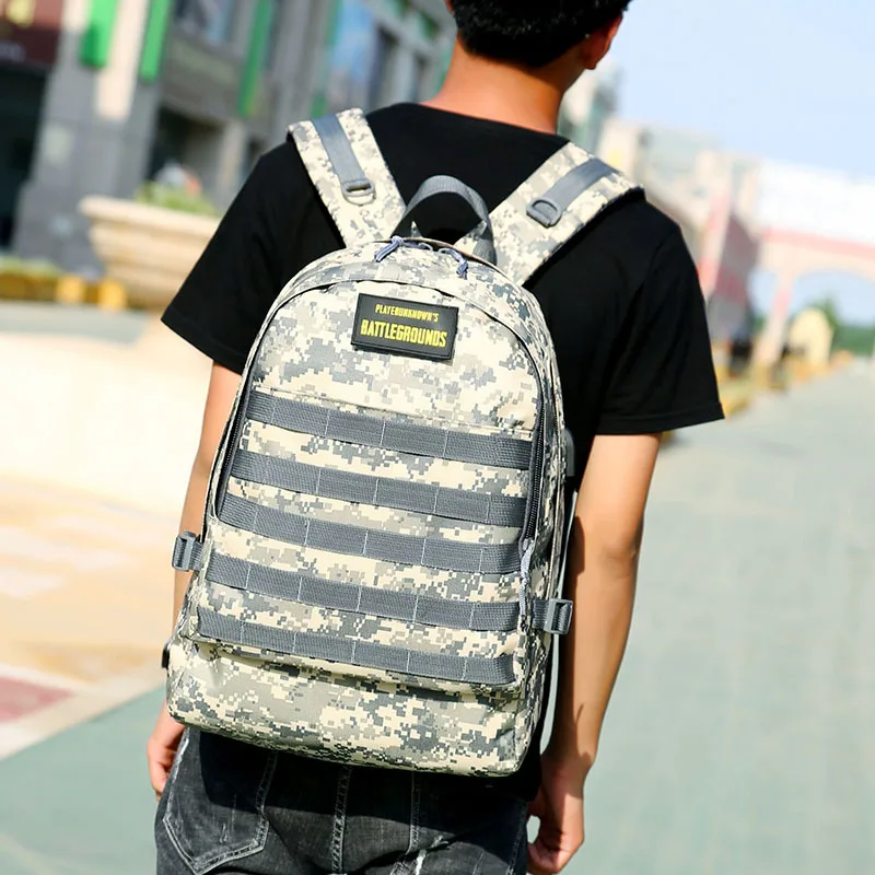 

Chicken Game Tactical Level Three Bag Wear-Resistant Waterproof Multi-functional Outdoor Travel Backpack USB Charging Backpack