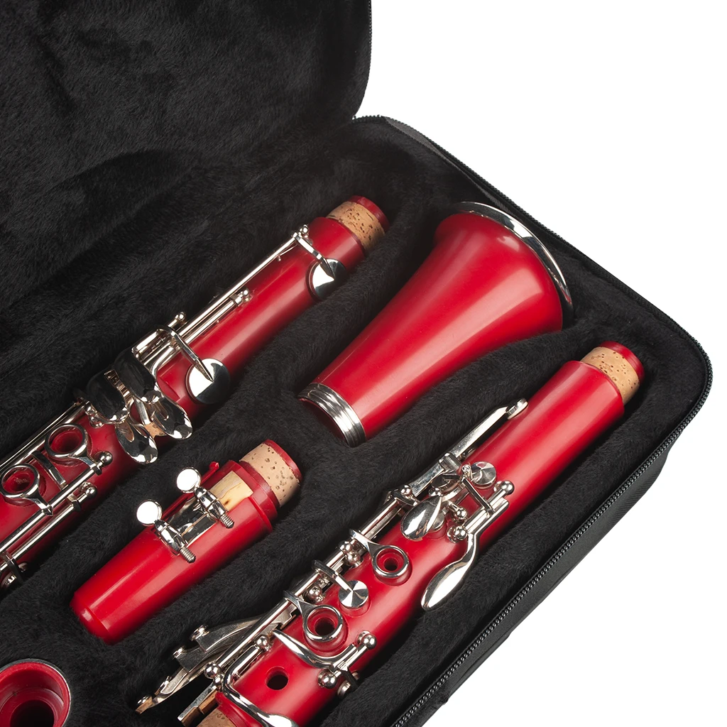 Naomi Professional Falling Tune B 17 ключ кларнет ABS Комплект для кларнета W/кларнет+ тростники+ ремень+ чехол+ компоненты для студента красный