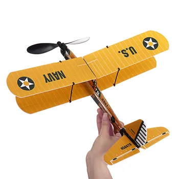 

DIY 18 Inches Kids Toys Model Rubber Band Powered Aircraft Model Kit Assembly Planes Model Science Toy Gifts Family Games