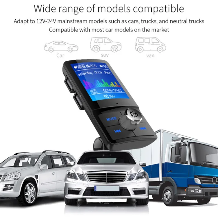 Fm-передатчик Bluetooth Радио адаптер автомобильный комплект с USB Автомобильное зарядное устройство MP3-плеер JHP-лучший