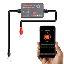 BT4.0 12V Battery Tester Battery Monitor Car Battery Analyzer Monitor Charging Cranking Test Voltage Test Connect Smartphone APP
