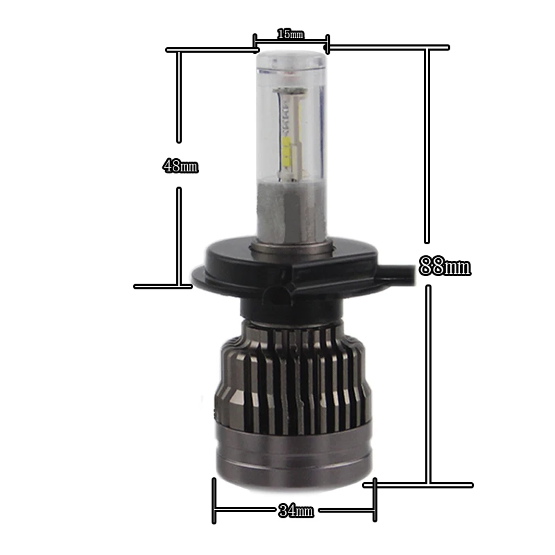 LED 4300K S2 H4 H7 H1 COB LED Headlight Bulbs H11 H13 12V 9005 9006 H3 9004 9007 9012 72W 8000LM Car LED lamp 3000K 8000K 6500K 1