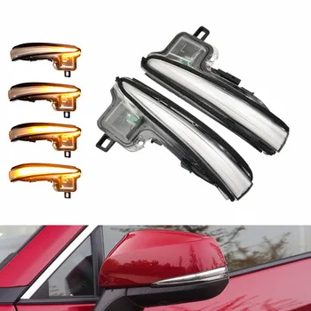 

Fit For Toyota RAV4 XA50 2019 2020 Side Flowing Water Blinker Rear-view Mirror LED Dynamic Turn Signal Light