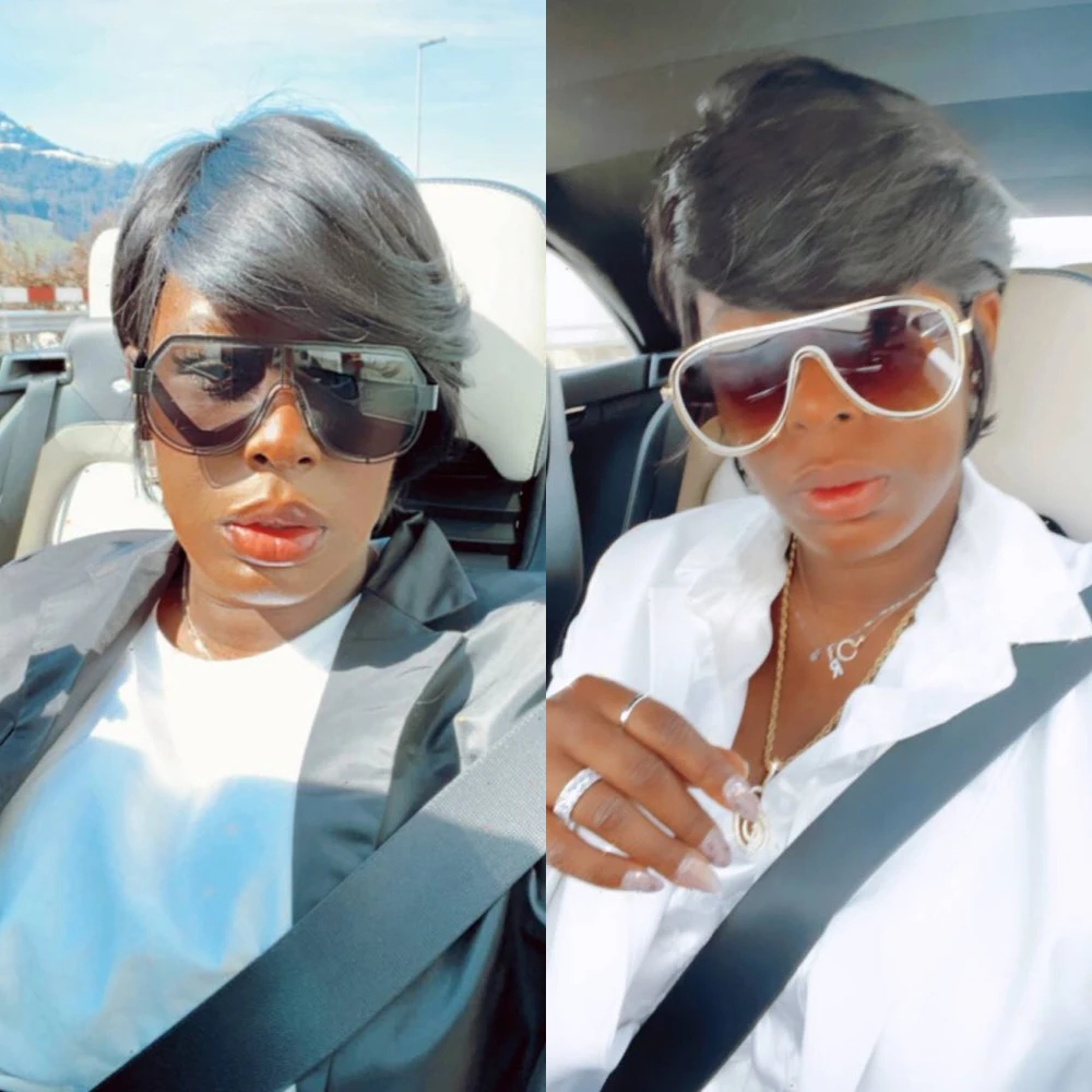 Pixie Cut Short Human Hair Wig With Bangs Straight Bob Short Human Hair Wigs Ombre Color 99j Full Machine Wigs For Black Women Pixie Cut Short Human Hair Wig With Bangs Straight Bob Short Human Hair Wigs Ombre Color 99j Full Machine Wigs For Black Women
