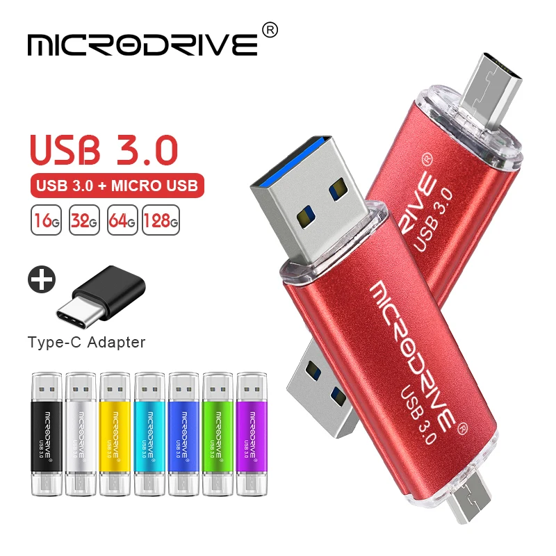 Clés USB 3.0 en 1, métal, USB 3, Lightning, micro-USB 2.0 - Chine