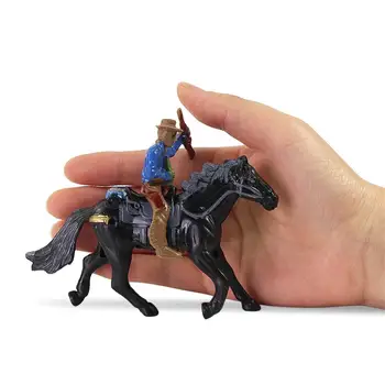 8pcs Model 1:25 Painted Figures Horses WESTERN VINTAGE COWBOY Knight G Scale P2504