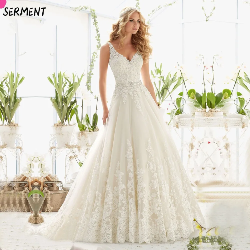 

SERMENT Elegant Lace Mermaid Wedding Dress Full Floral Print Lace Up Church Suitable for Wedding Africa Europe Americas Bride