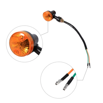 

Universal 4 Pcs 12V Motorcycle Turn Signal Indicators Blinker Amber Light Bulb ABS Plastic Black Case With Yellow Lense