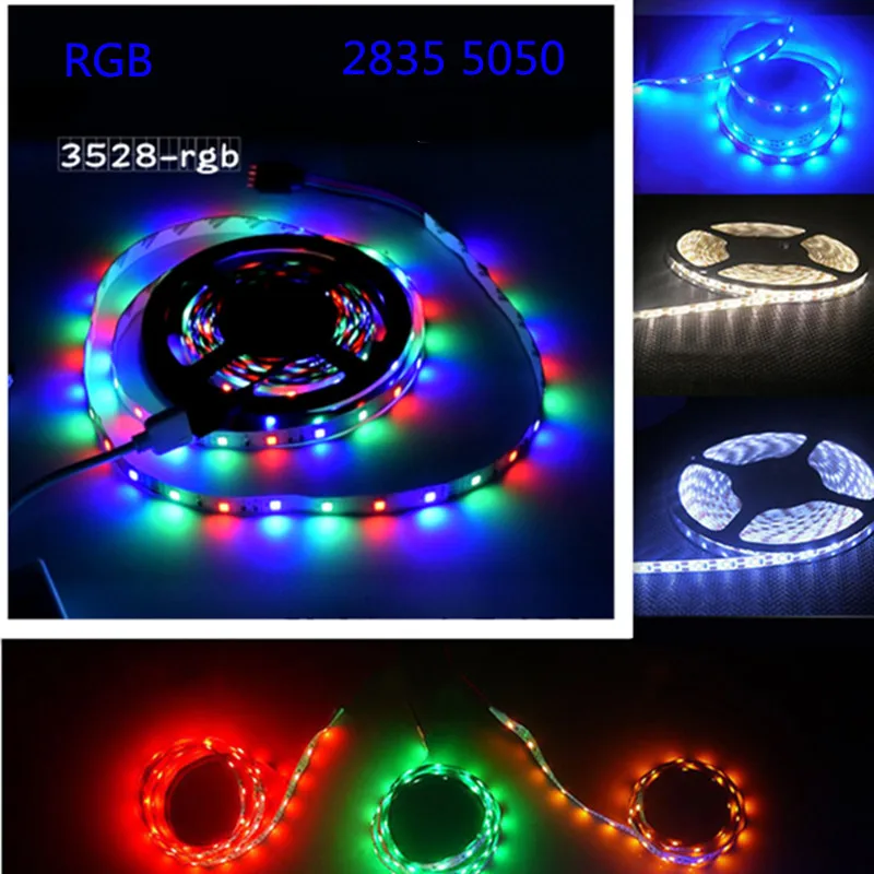 Светодиодный светильник 12 В постоянного тока 2835/5050 RGB Водонепроницаемый 1 10 м 60