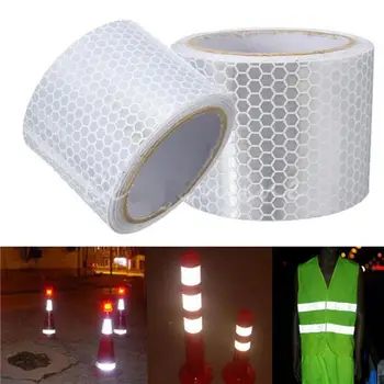 

5cm*3m Reflective Safety Warning Conspicuity Tape Film Car Body Sticker pegatina coche accesorios automovil