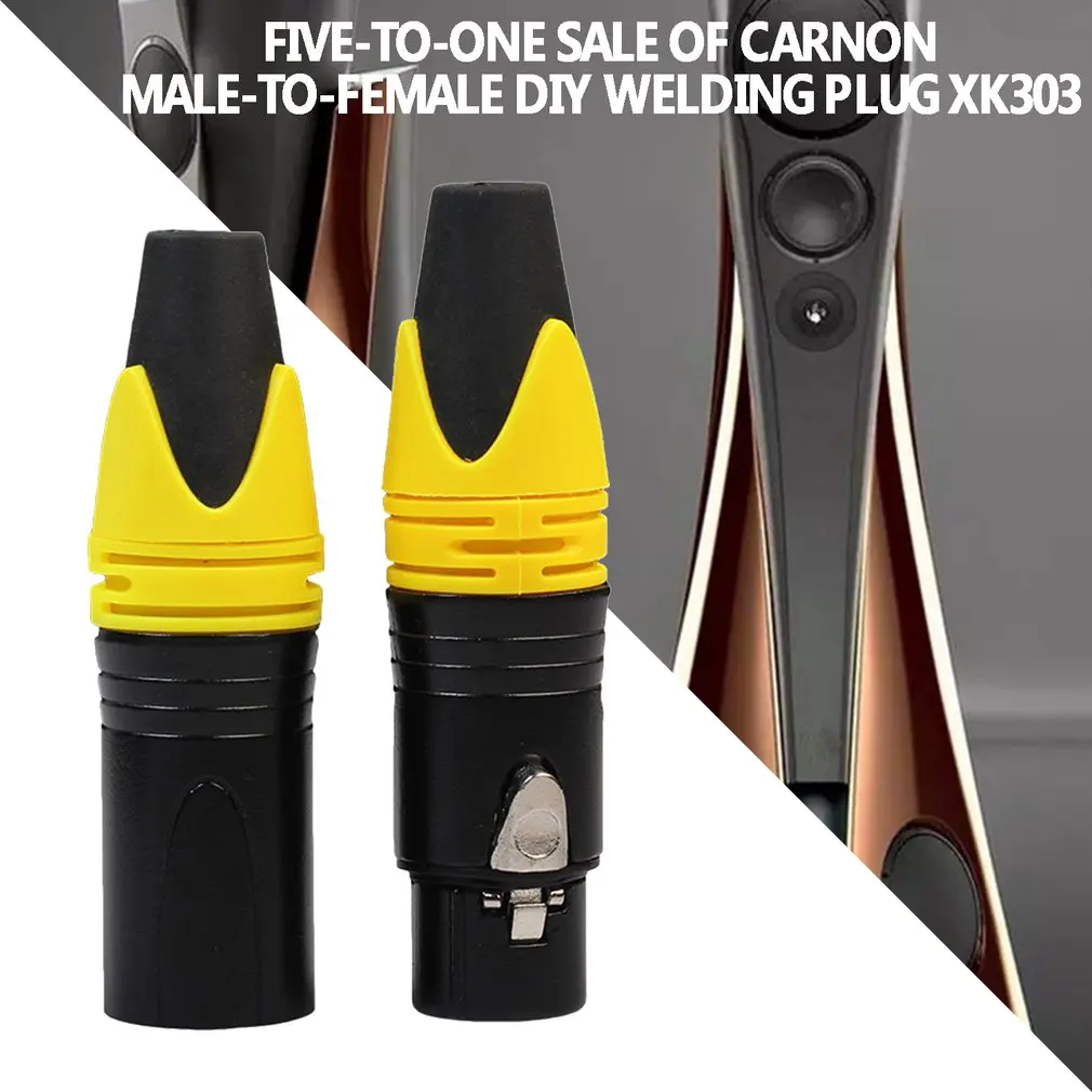 5 пар для Canon мужской 3-контактный разъем аудио разъем микрофонный кабель Diy припоя-Типовой металлический материал аудио сигнал вилка