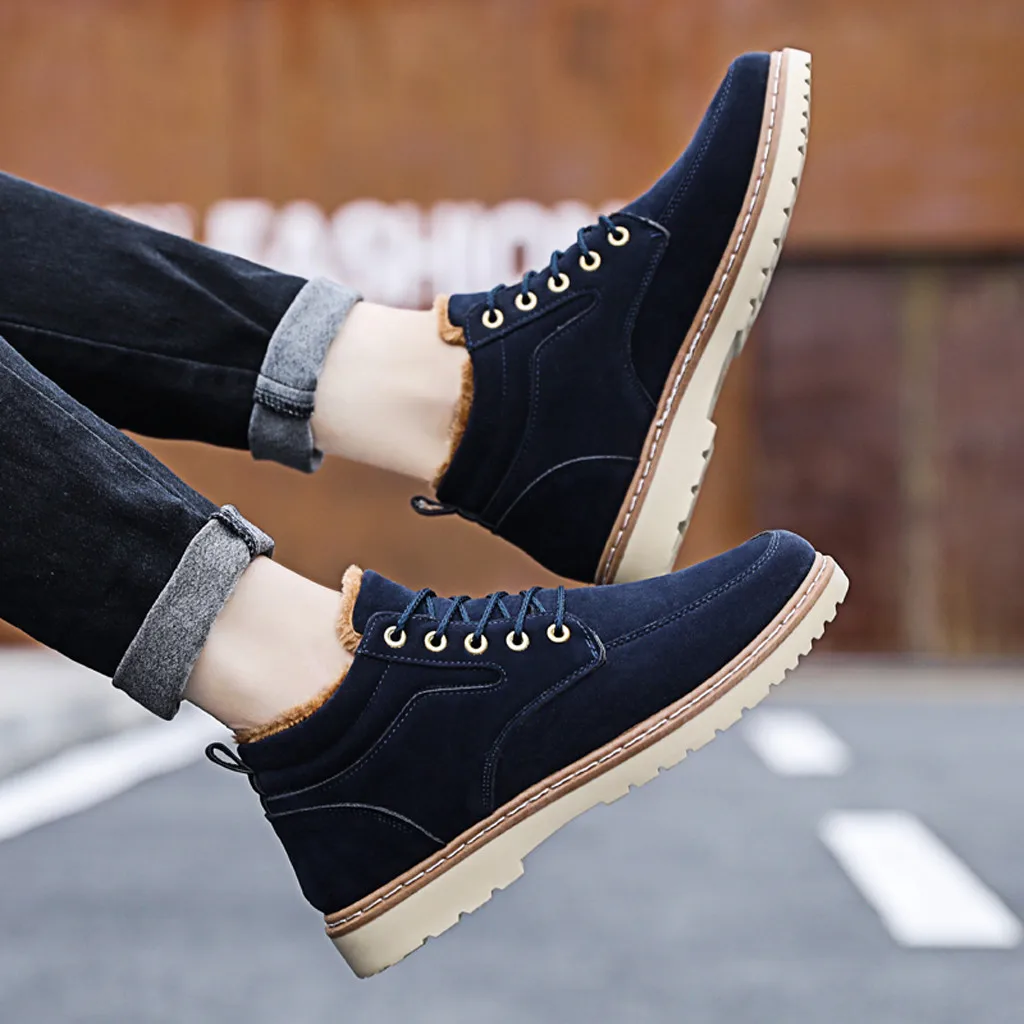 Мужская повседневная обувь; Сезон Зима; zapatillas hombre; Мужская Высокая обувь; сезон осень-зима; Новинка; повседневная мужская обувь; Теплая обувь из бархата и хлопка
