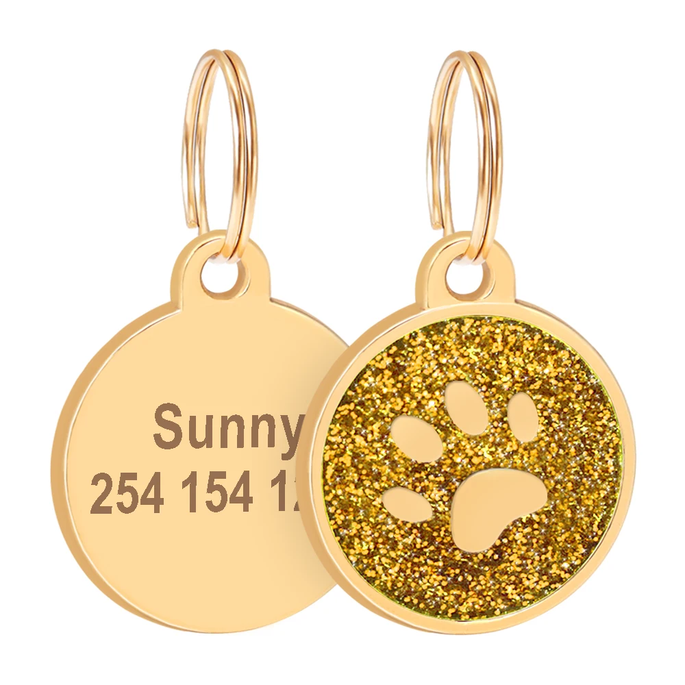 Free Engraved Pet Dog ID Tag Personalized Cat Puppy ID Tag Pet Dog Collar Accessories Custom Dogs Anti-lost Name Tags Pendant dog collars outdoors Dog Collars