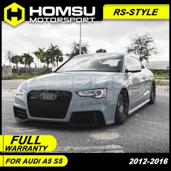 

PP Material Wide Body Kits Front Rear lip Spoiler for A5 Sline S5 to RS5 Style 2013-2015 car bumper protector