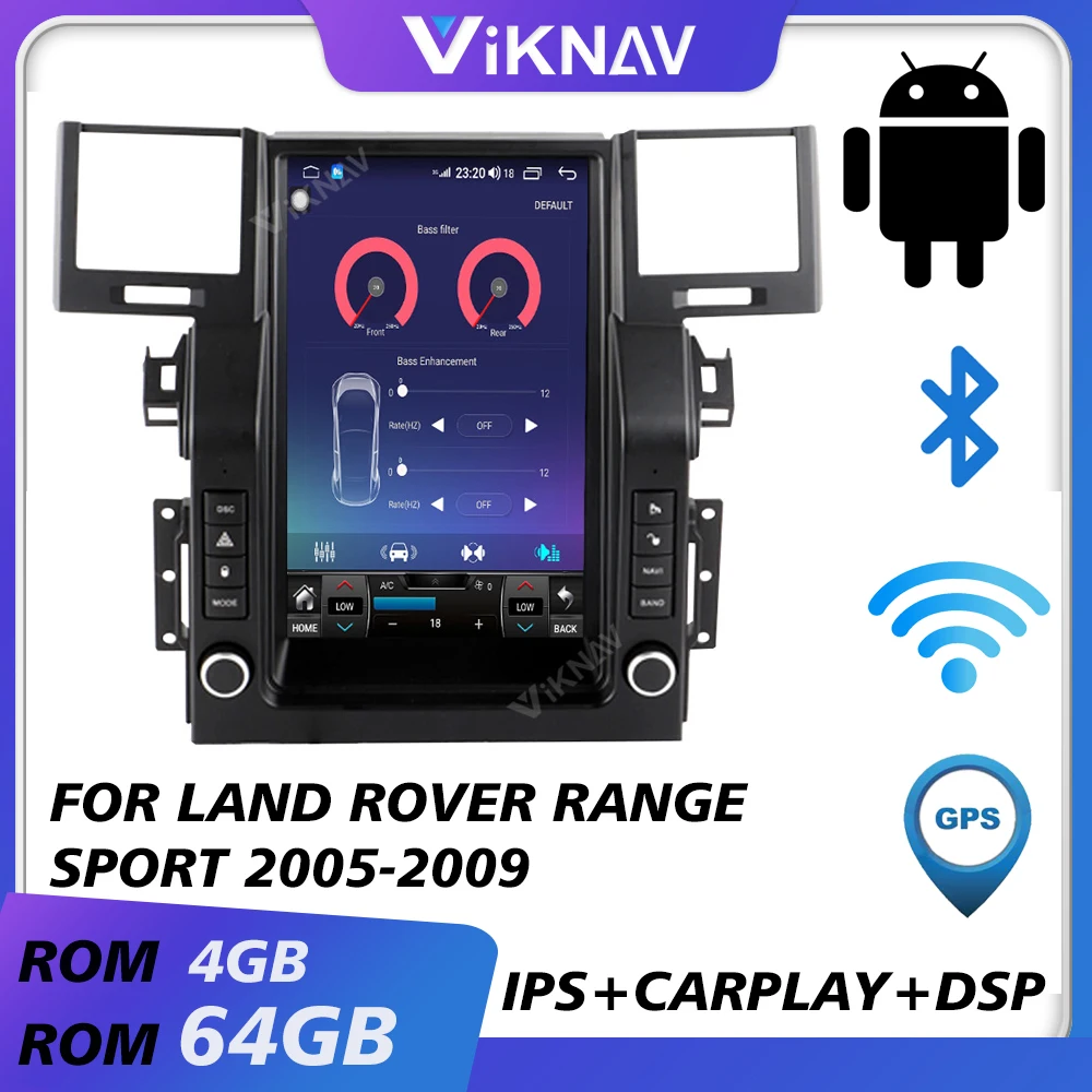 

car gps navigation multimedia video player for land rover range sport 2005-2009 android auto radio car audio tape recorder