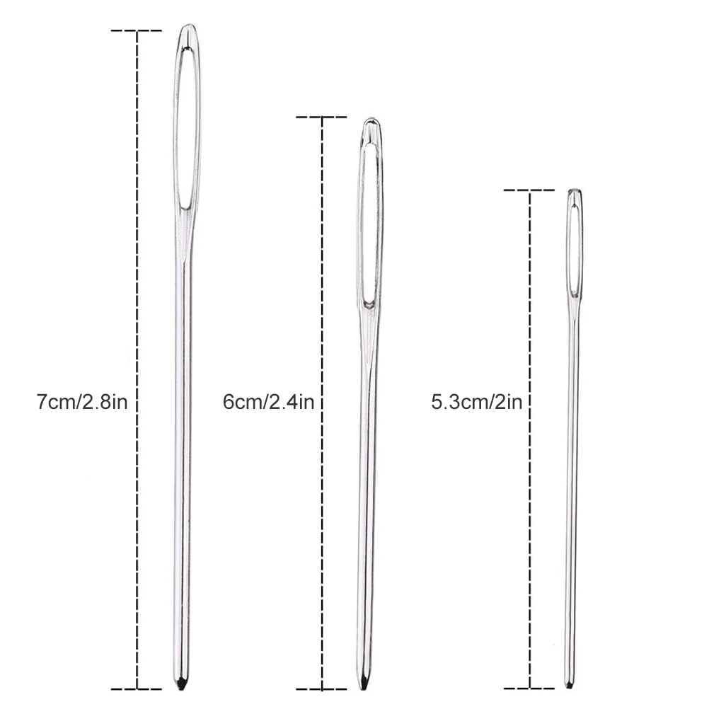 9 шт./компл. полезные тупые иглы большого глаза пряжа из нержавеющей стали вязальные иглы для швейной машины швейные инструменты