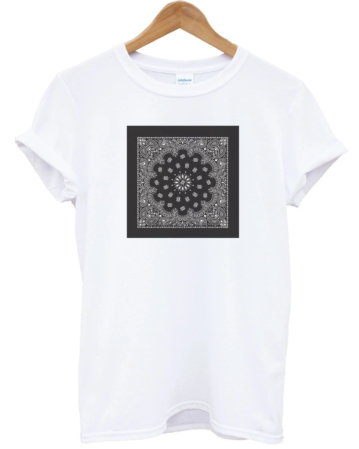 Bandanna Square T Shirt Printed Graphic Top Indie Hipster Swag Mens Womens custom printed tshirt hip hop funny tee |