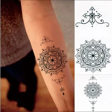 

2020 New 4 pcs/sheet Datura Totem Tattoo Sticker Body Art Men Women Arm Temporary Tattoos Fake Tatoo