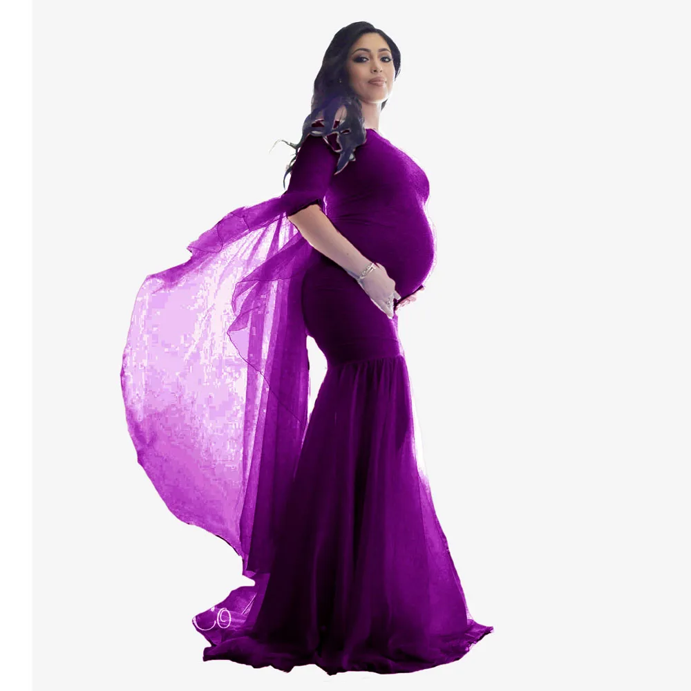 

Lace Fishtail Maternity Photography Props Pregnancy Dresses Photography Maternity Dresses For Photo Shoot Pregnant Women Clothes