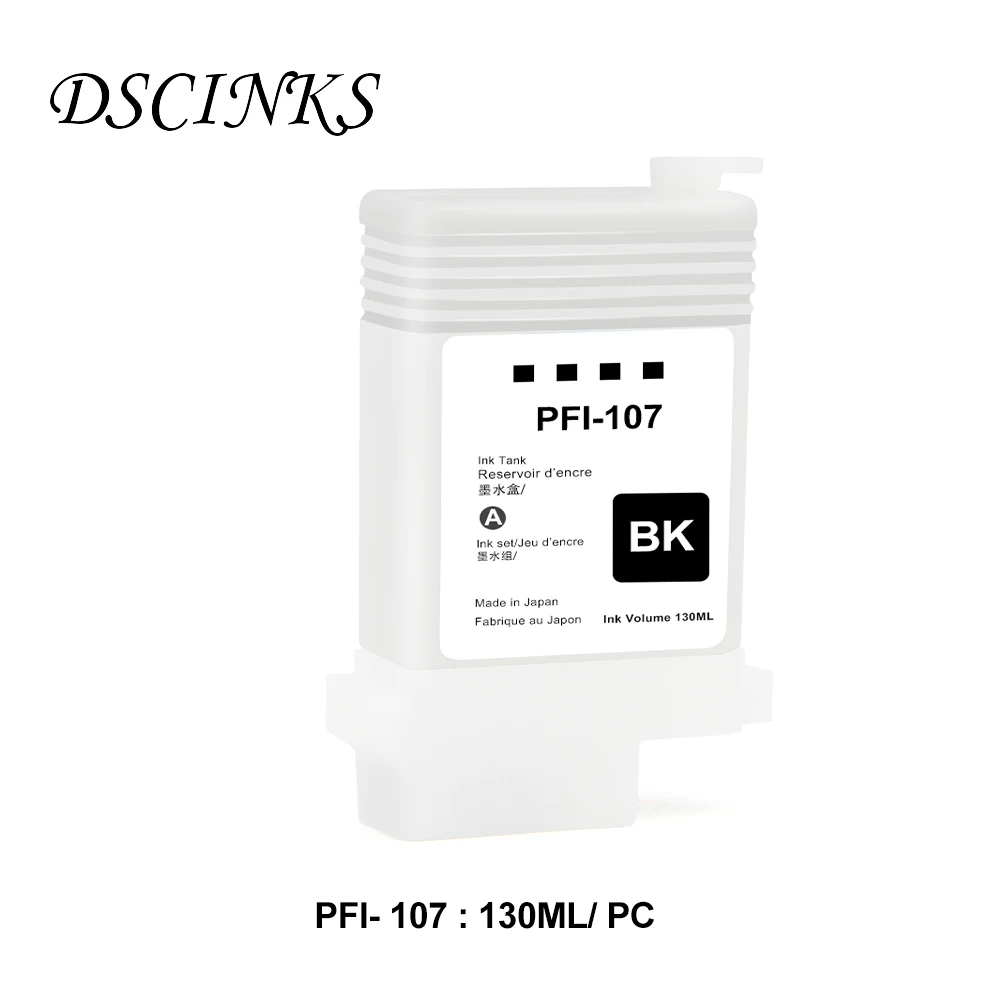 Cartucho de Tinta Recarregável para Canon Pfi107 Ipf670 Ipf680 Ipf685 Ipf770 Ipf780 Ipf785 Ipf670 Ipf770 Ipf 670 Pfi107 Pfi 107 - Imagem 5