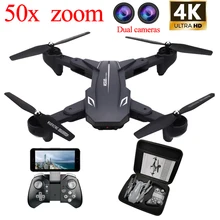 50 Times Zoom RC Drone 4k with camera hd WiFi FPV Dual Camera Optical Flow Quadcopter Foldable Selfie Dron drone 4k profesional with an extra battery original zerotech dobby pocket selfie drone fpv with 4k hd camera gps mini rc quadcopter drone