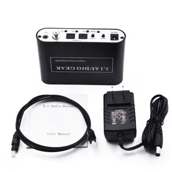 

5.1 CH Digital o Decoder DTS/AC3/6CH Digital o Converter LPCM to 5.1 Analog Output 2.1 for DVD PC -US Plug