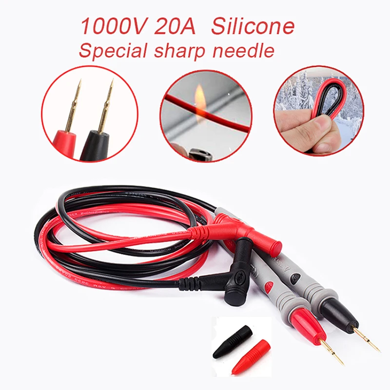 

Universal Digital 1000V 20A Needle Tip Multimeter Multi Meter Test Lead Probe Wire Pen Cable Cable Multimeter Tester 1 pair
