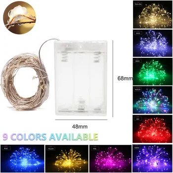 

2020 New Battery Operated led String Lights 20/50/100LED outdoor Christmas Party led fairy lights for garland decoration