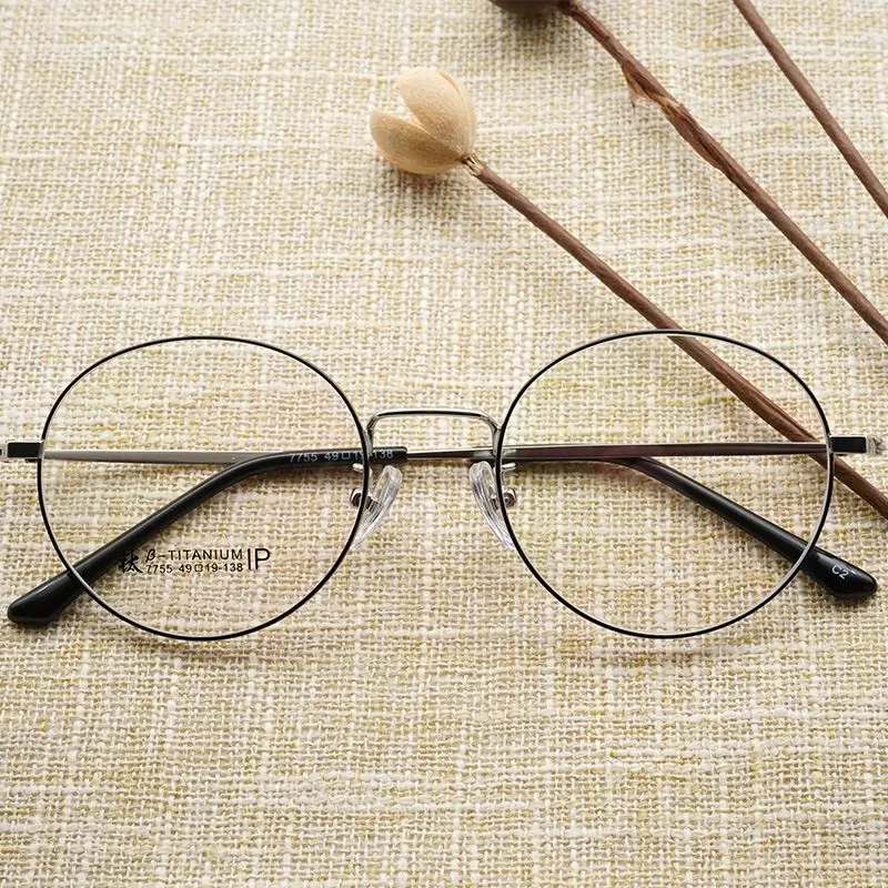 

Oval-round Spectacle Frame Men Myopia Glasses Prescription Titanium Eyeglasses Women Lightweight Optical Computer Oculos De Grau