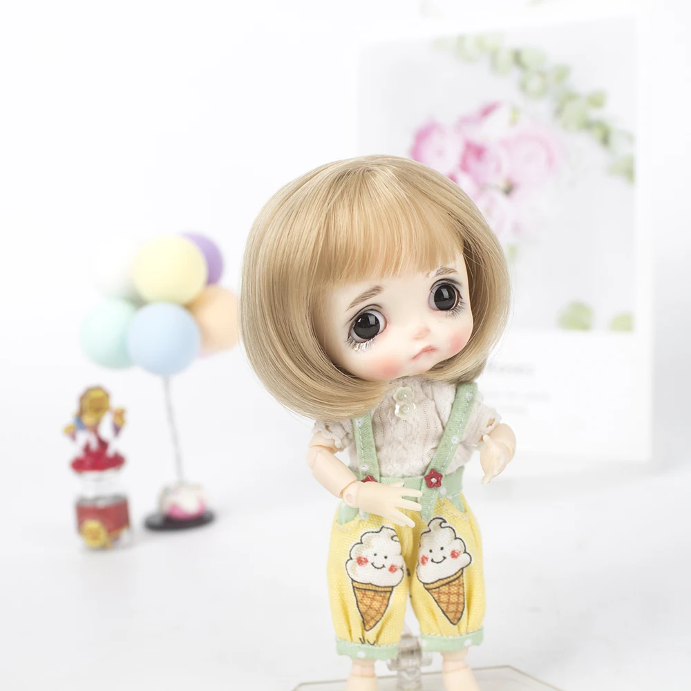 Aidolla 1/8 Новинка BJD& Kurhn кукла парик из мягкого волокна born baby Bob волосы для куклы диаметром 14-15 см
