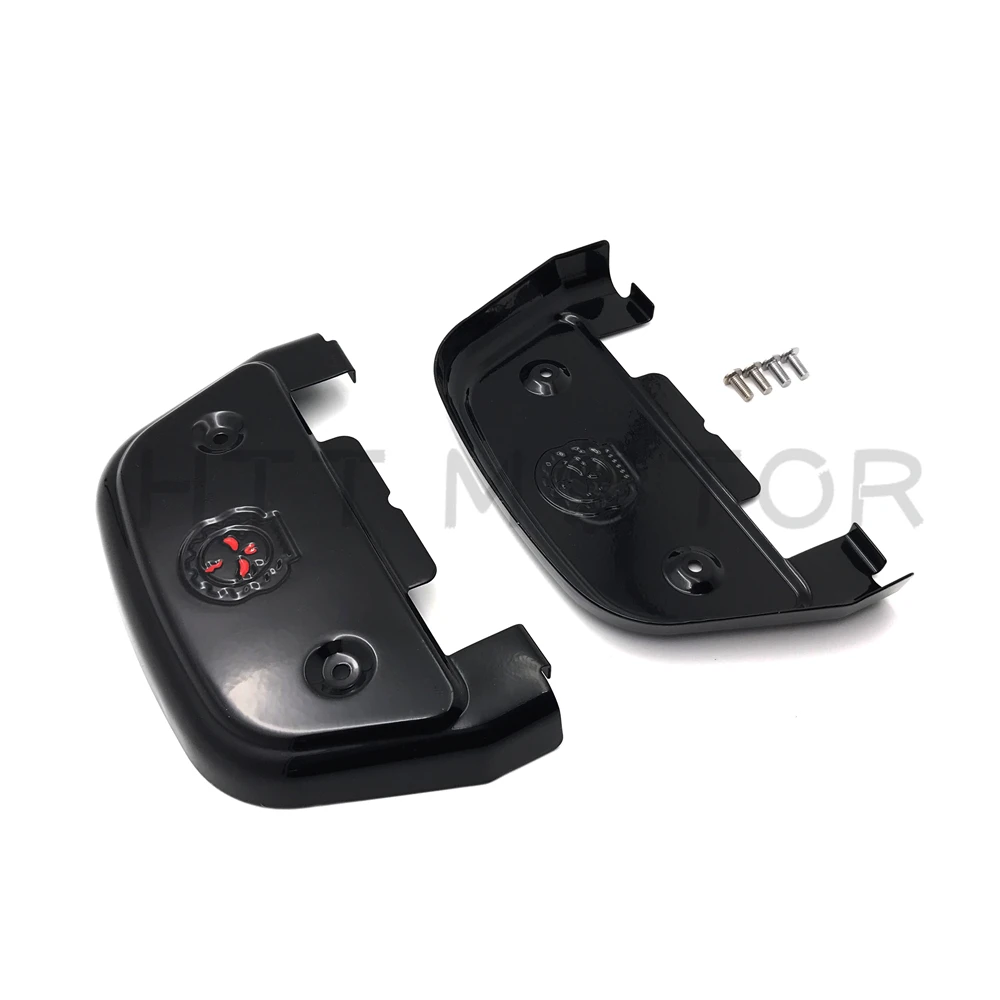 Aftermarket части мотоцикла череп пассажирская подножка Обложка для 06-17 Dyna 86-17 FL Softail 87-17 Touring Black