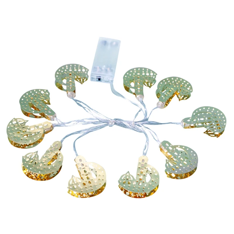 

Islamic Eid Ramadan Muslim Led String Light 1.65M 10 Led Heart Moon Castle Decoration Light For Hari Raya Puasa Christmas Lanter
