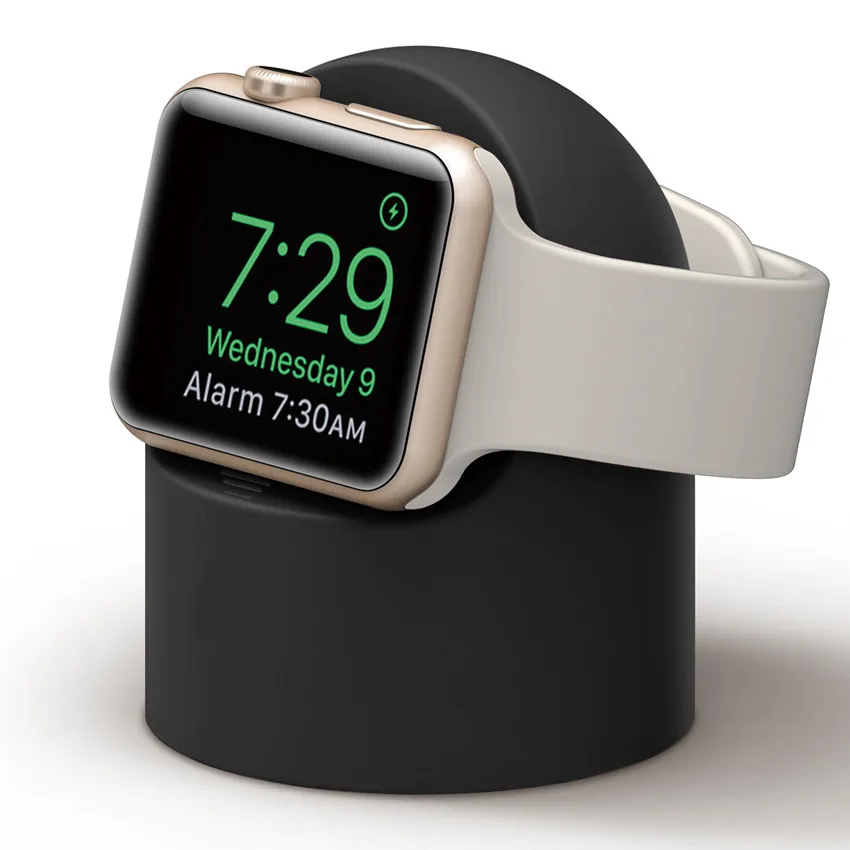 Зарядная док-станция Подставка для Apple Watch Смарт-часы держатель Зарядное устройство, док-станция для Поддержка для наручных часов Apple Watch 4/3/2/1 заряда - Цвет: Black B