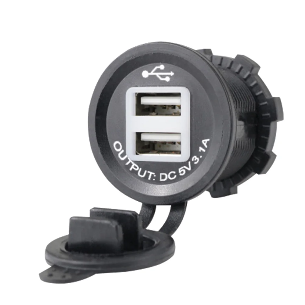 12 V/24 V Dual USB Автомобильное зарядное устройство светодиодный светильник 5V3. 1A Автомобиль Мотоцикл Водонепроницаемый изменение USB Зарядное устройство гнездо высокое качество N14
