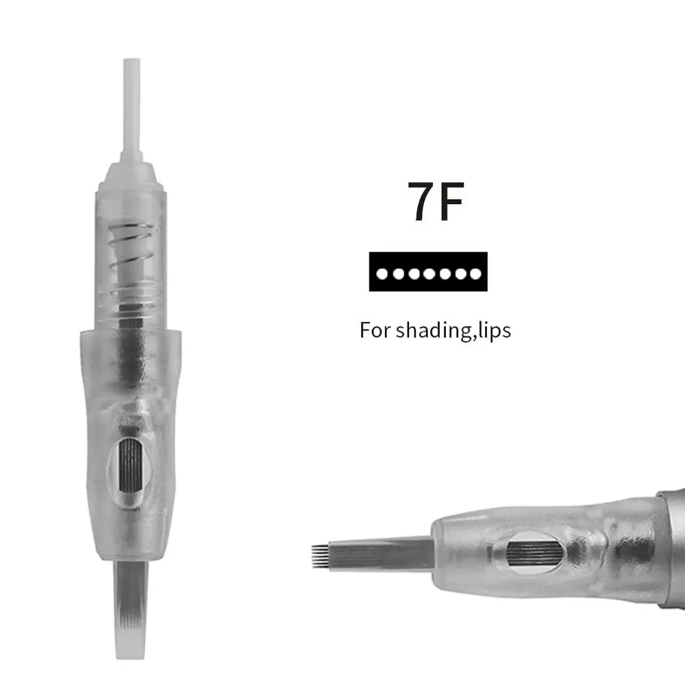 

Free Shipping 7F Cartridge Needle For JiDragon Eyebrow Tattoo Permanent Makeup Machine for Lip
